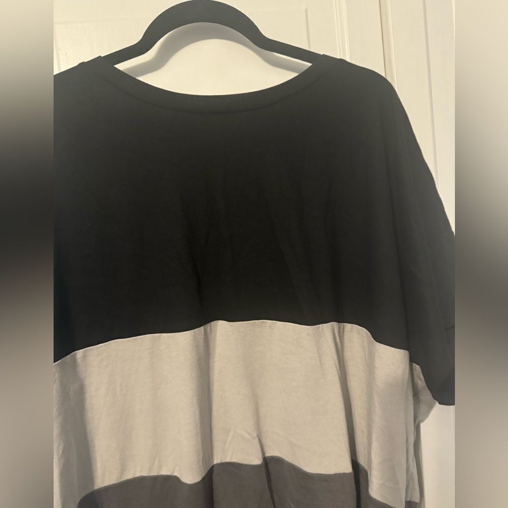 Color Block Long Tunic Tee with Pockets! Comfy Casual Versatile. XL - Picture 2 of 10